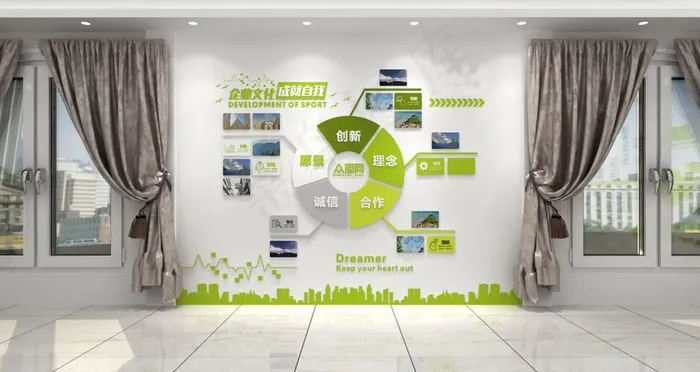 公司文化墙图片(400X600)psd模版下载