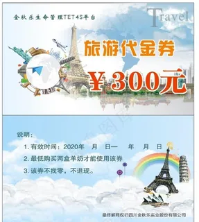 名片 旅游代金券图片