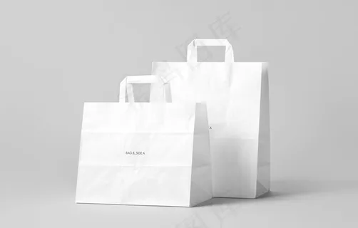 纸袋购物袋样机图片