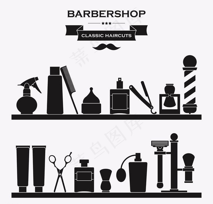 理发图标美发美容图标图片