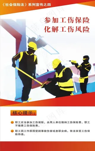 工伤 风伤 保险 工人 劳动图片
