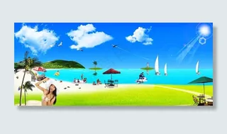 美丽的沙滩图片