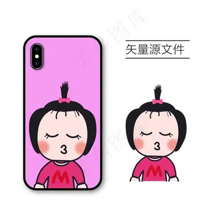 卡通女孩手机壳图片