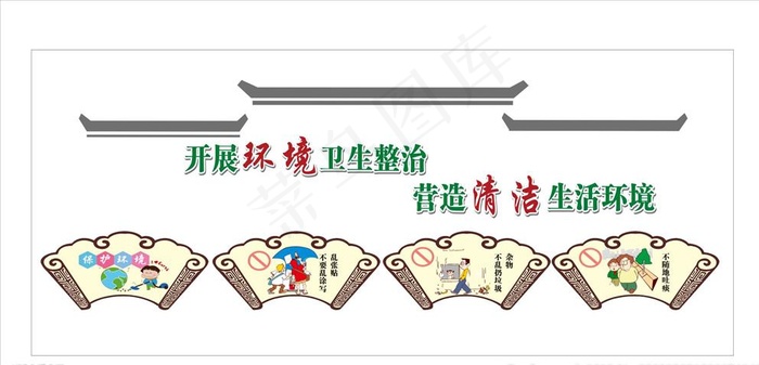城乡环境整治文化墙图片cdr矢量模版下载