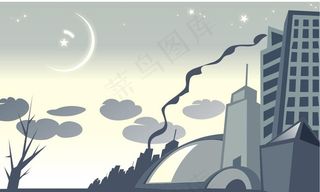 工业区的夜晚图片