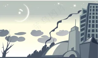 工业区的夜晚图片