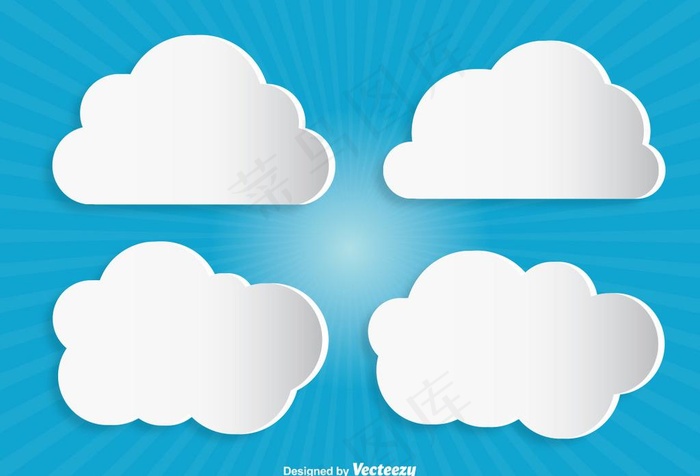 现代矢量云图片