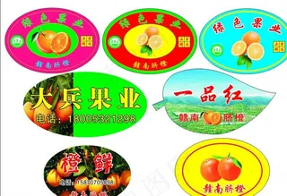果标 脐橙果标图片