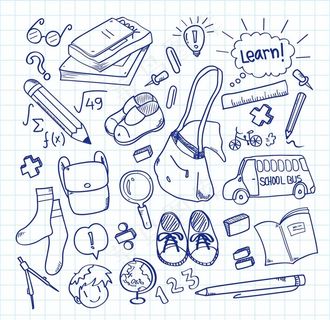 学习用品可爱涂鸦图片
