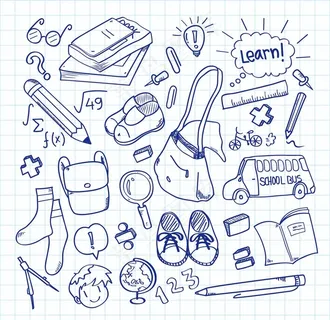 学习用品可爱涂鸦图片 学习用品可爱涂鸦图片