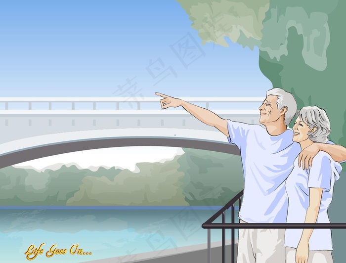 幸福老年人图片