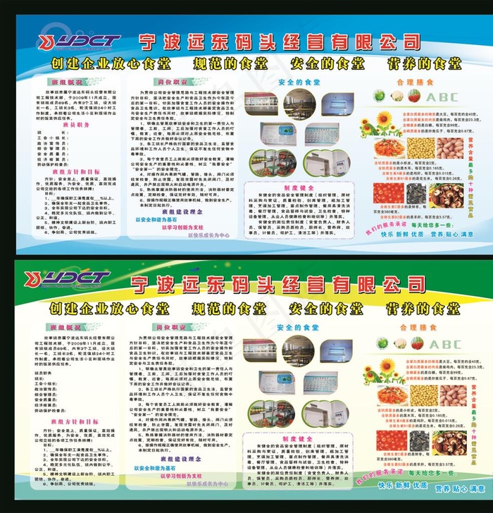 食堂文化宣传栏展板图片(2400X1200)cdr矢量模版下载