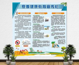 夏季防暑降温宣传展板图片