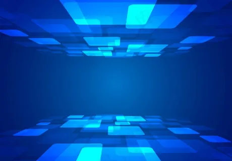 蓝色科技光效线条海报背景场景图片