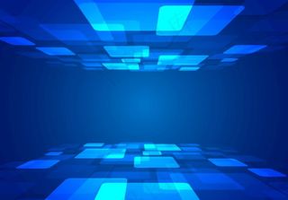 蓝色科技光效线条海报背景场景图片