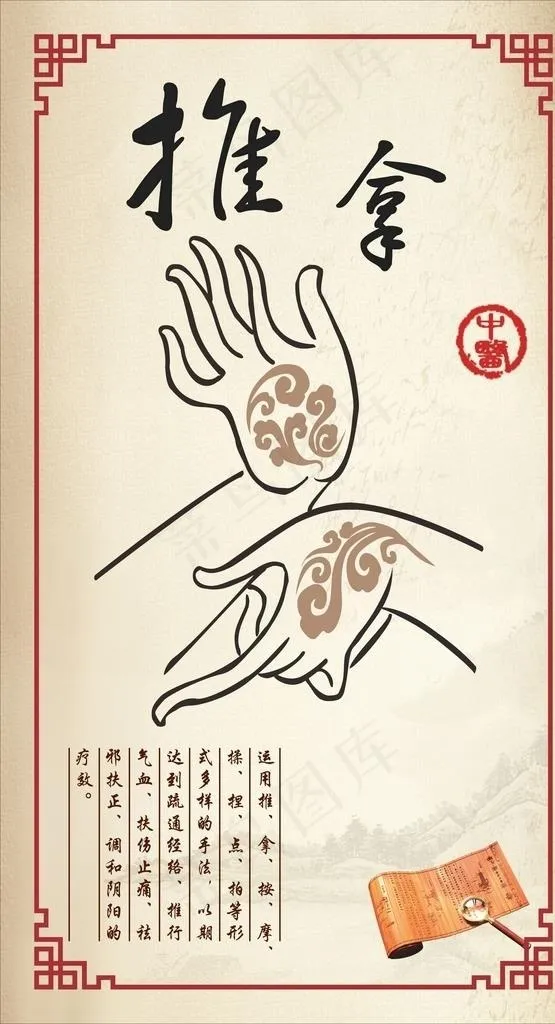 推拿图片cdr矢量模版下载