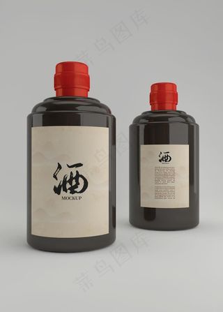 酒瓶标签样机图片