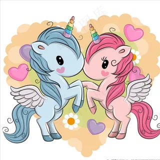 可爱卡通独角兽图片