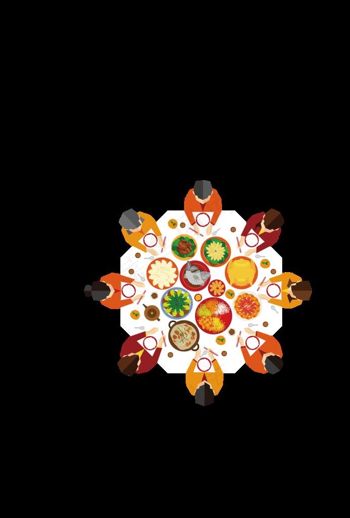 新年吃饭图片