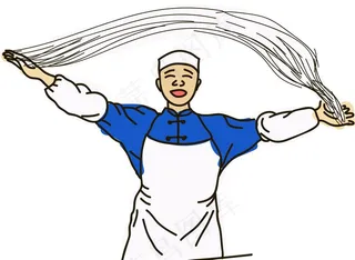 兰州牛肉面手绘图片