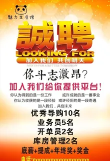 诚聘海报图片