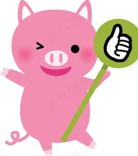 呆萌可爱小动物插画图片