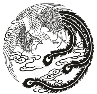 圆形凤凰图片