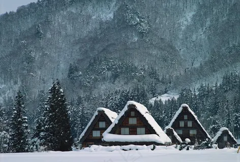 山村木屋图片 山村木屋图片