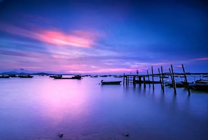 海陵岛晚霞图片