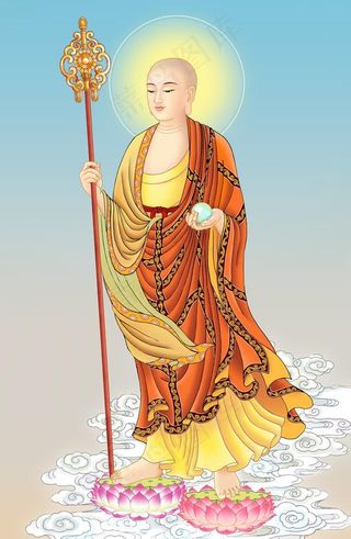 站立地藏菩萨像图片