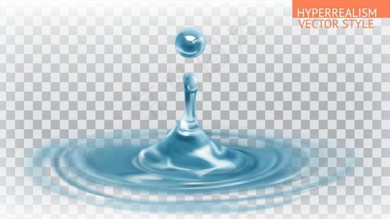 淡蓝色水滴波纹写实矢量素材图片