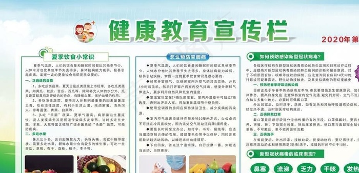 健康教育宣传栏图片cdr矢量模版下载