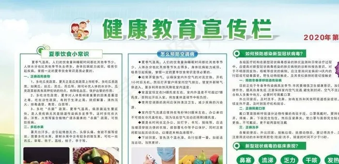 健康教育宣传栏图片cdr矢量模版下载
