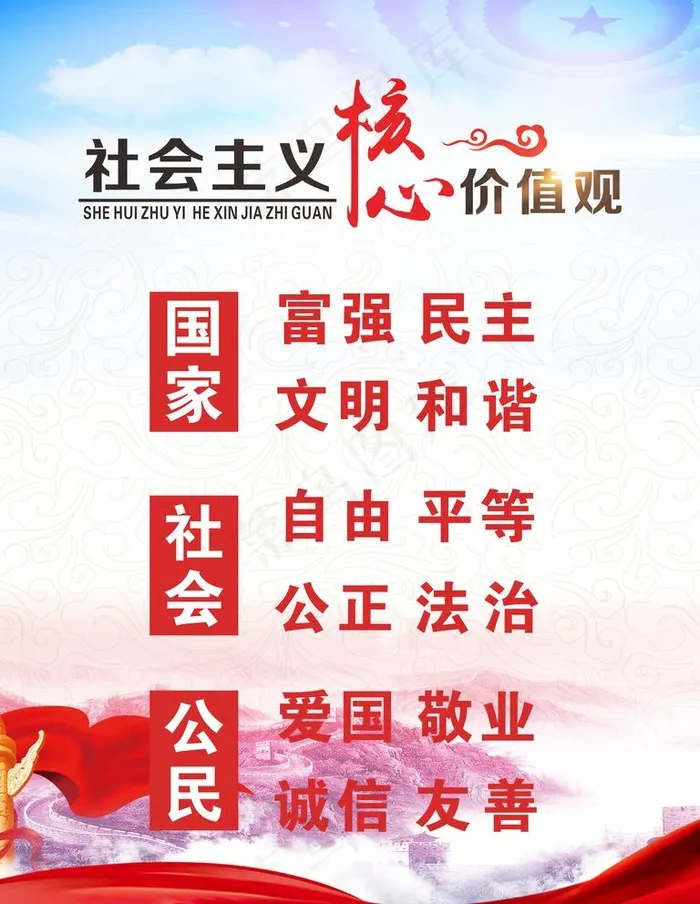 核心价值观图片(3543X4724(DPI:150))psd模版下载