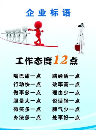 工作态度十二点图片