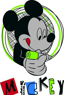 圆圈米奇画画图片