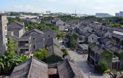 岭南印象园鸟瞰图片