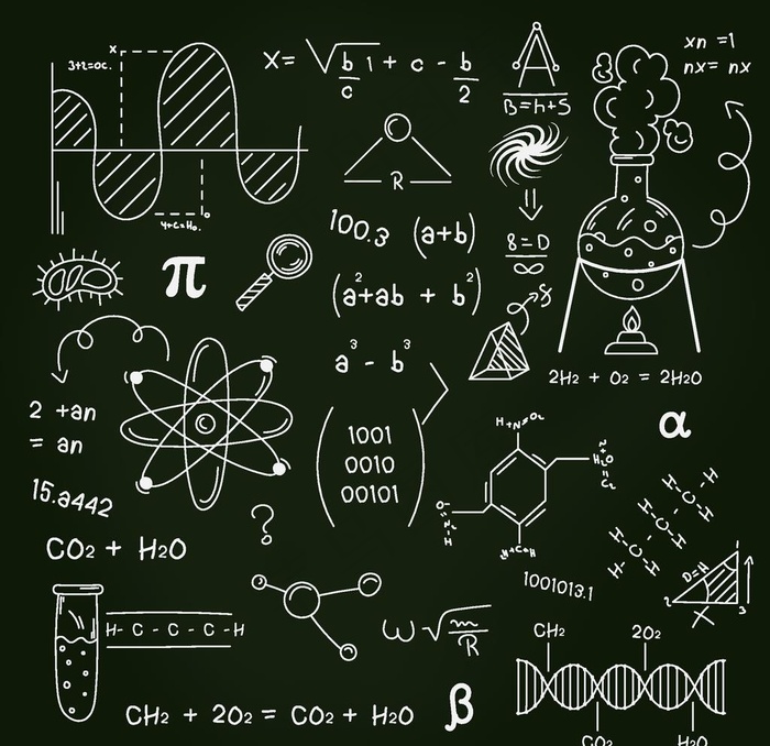 公式的黑板上涂鸦图片ai矢量模版下载