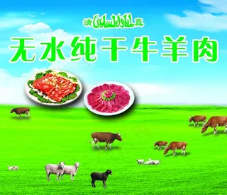 牛羊肉海报图片