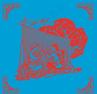 亲如一家剪纸图片