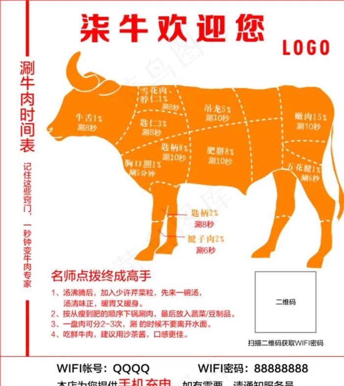 xinnx牛肉火锅台卡图片cdr矢量模版下载
