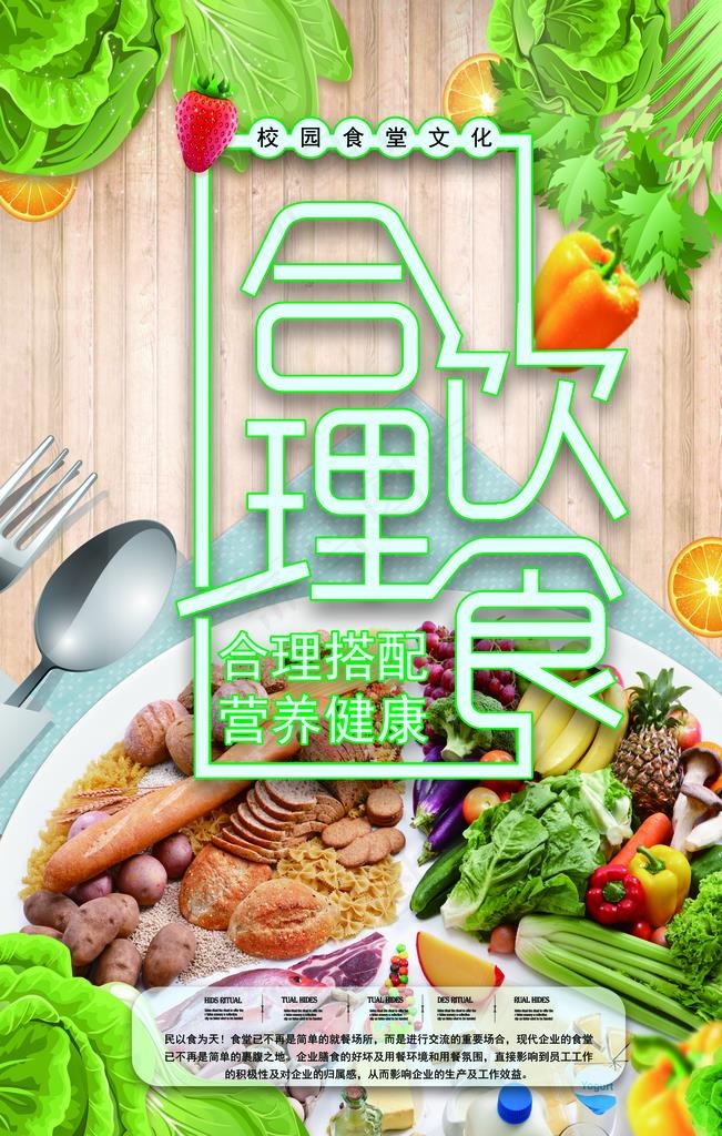 合理饮食图片(3543X5315(DPI:150))psd模版下载