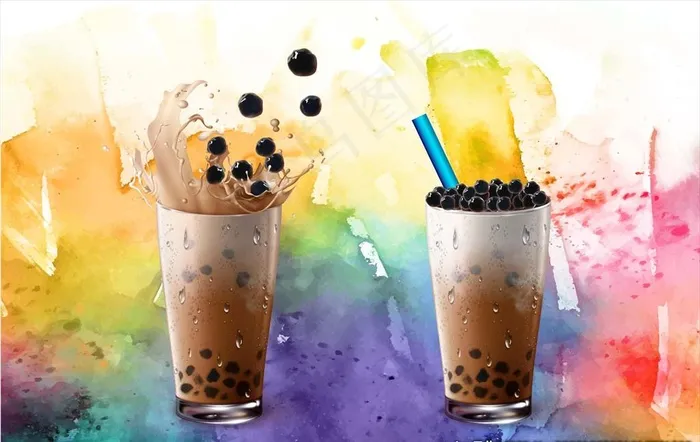 奶茶图片eps,ai矢量模版下载