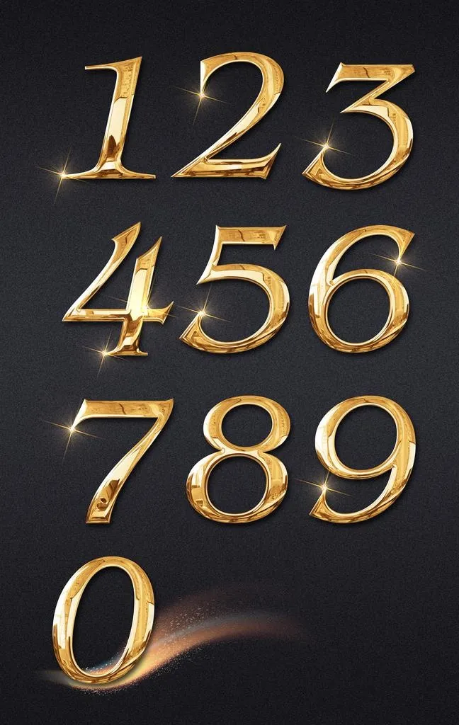 金属数字图片(4820X7263(DPI:300))psd模版下载