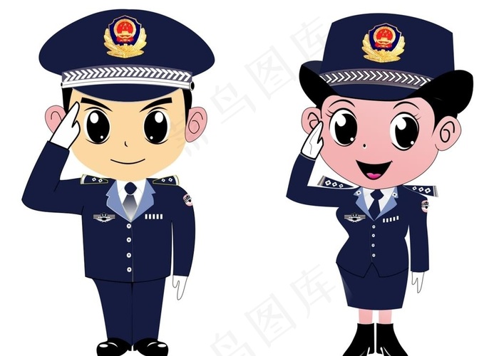 警察矢量图图片cdr矢量模版下载