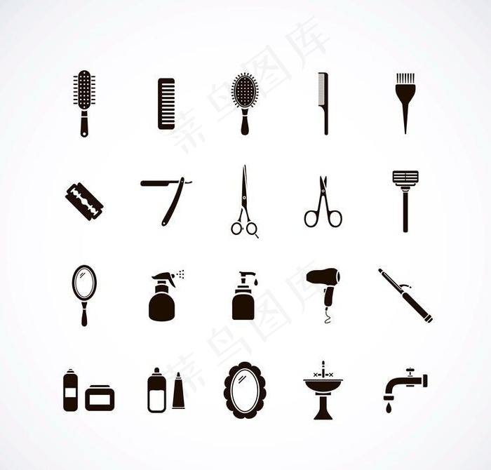 
                    理发图标美发美容图标图片
            