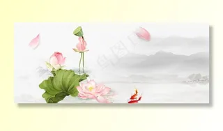 荷花背景图片