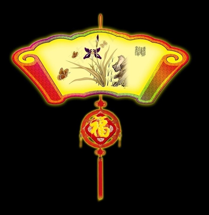 福字图片psd模版下载