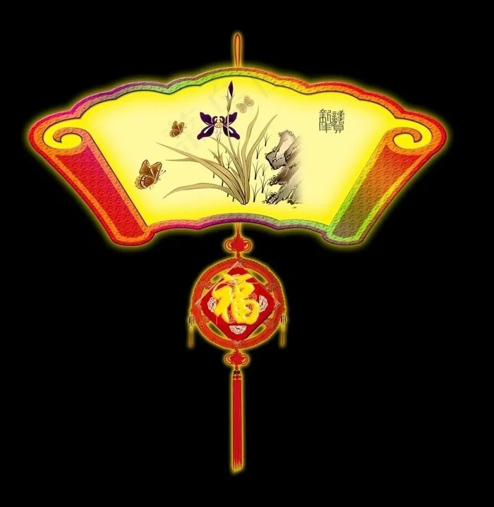 福字图片psd模版下载