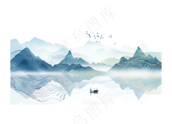 山水图片(4000X3000(DPI:300))psd模版下载